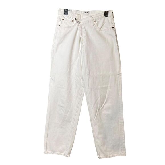 Agolde Jeans Womens Size 27 White Straight Organic Cotton Criss Cross Button Fly - Picture 14 of 15